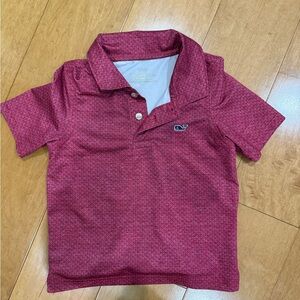 Vineyard Vines Kids Short Sleeve Polo - Raspberry Pattern